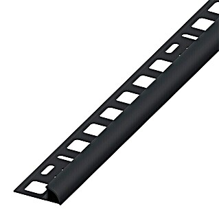 Viertelkreis-Profil (PVC, Schwarz, 1 m x 8 mm)