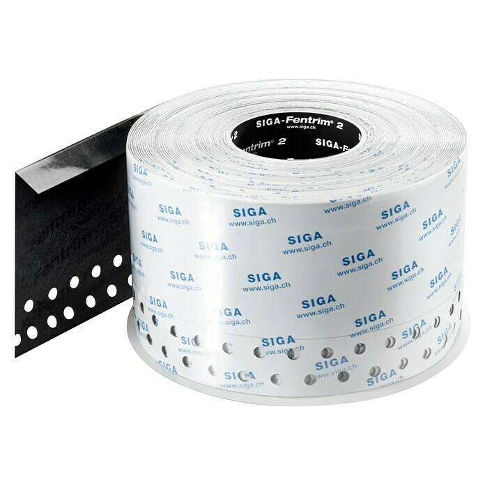 Siga Cinta de pegado (25 m x 85 mm, Para exterior, Negro, Adhesivo por un lado)