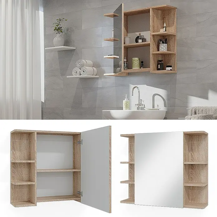 Vicco Spiegelschrank Fynn Sonoma - Sonstiges, Sonoma