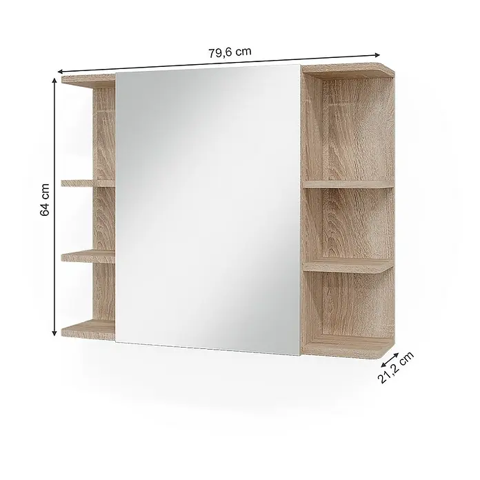 Vicco Spiegelschrank Fynn Sonoma - Sonstiges, Sonoma