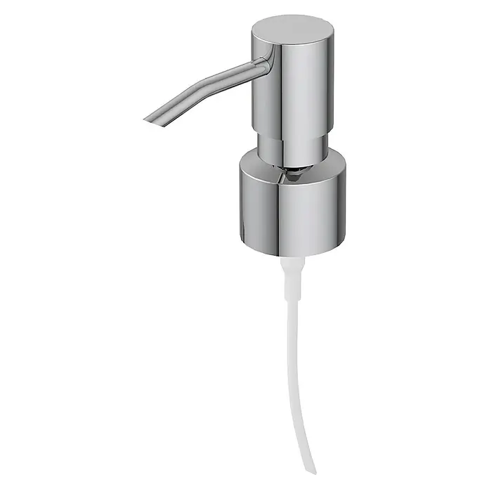 Camargue Seifenspenderpumpe Cannes/Lille - Chrom - Seifenspender aus Chrom mit langem, weißem Schlauch. Ideal für Küche und Bad, stilvoll und funktional.