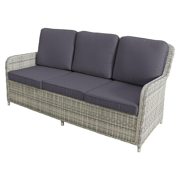 Conjunto de muebles Lodrino (6 pzs., Aluminio/Olefin, Beige/Gris) | BAUHAUS