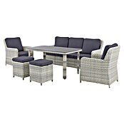 Conjunto de muebles Lodrino (6 pzs., Aluminio/Olefin, Beige/Gris) | BAUHAUS