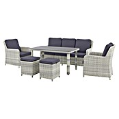 Conjunto de muebles Lodrino (6 pzs., Aluminio/Olefin, Beige/Gris) | BAUHAUS