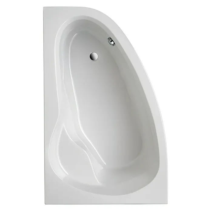 Ottofond Eckbadewanne Mauritius B - L x B: 175 x 110 cm, Sanitäracryl, Weiß, Links - Weisse Badewanne im modernen Design mit sanften Rundungen und integrierter Ablauflösung für entspannende Badeerlebnisse.