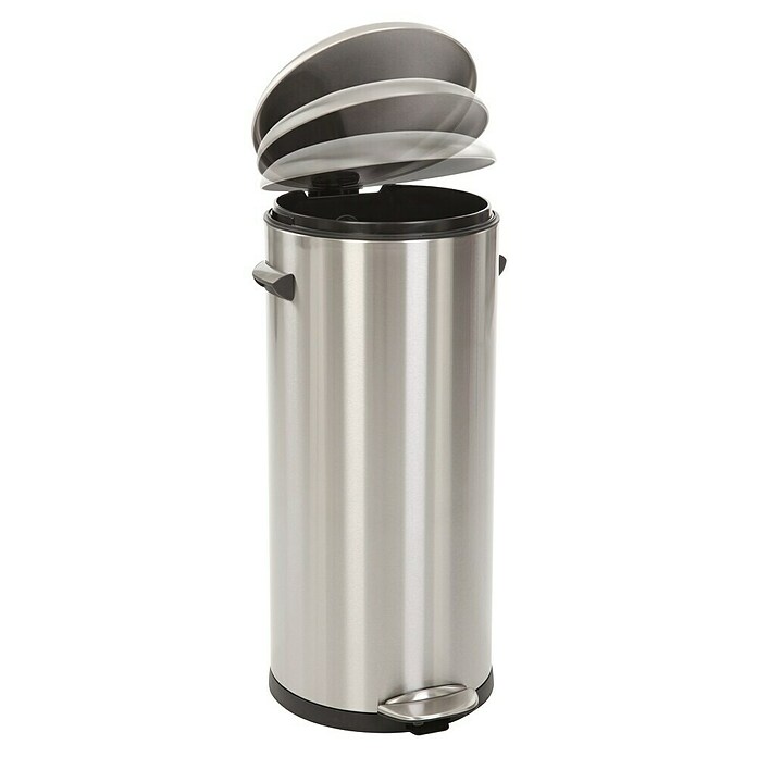 Vepa Bins Afvalbak met pedaal (30 l, Mat rvs, 29,2 x 66 cm, Metaal)
