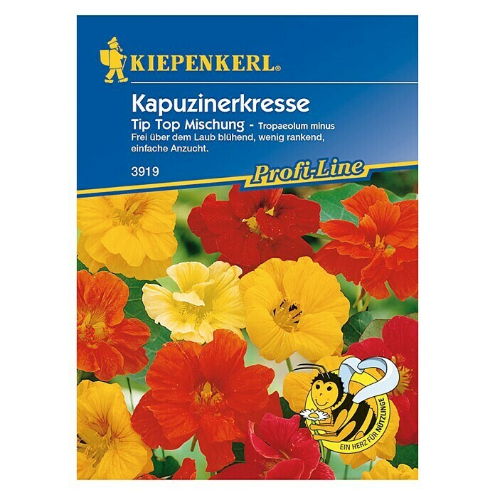 Kiepenkerl Profi-Line Kapuzinerkresse Tip Top Mischung (Tropaeolum minus, Inhalt ausreichend für ca.: 20 Pflanzen)