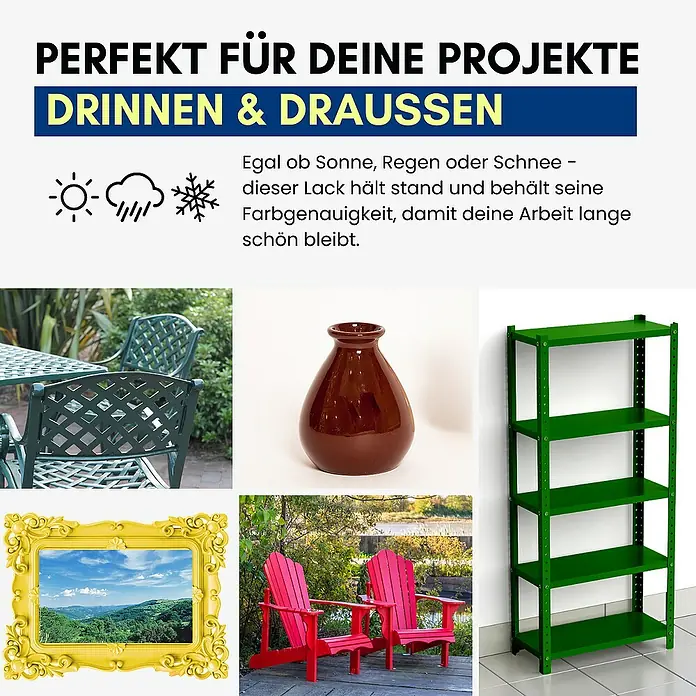 Colors Farbspray Sprühlack 400ml Schwarz Matt - Schwarz Matt, Sprühdose