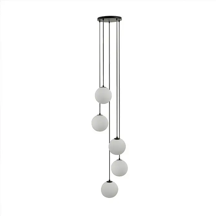 Home Deluxe Pendelleuchte SUNA - 40 W, L x B x H: 46 x 46 x 206 cm, Weiß, Weiß, G9