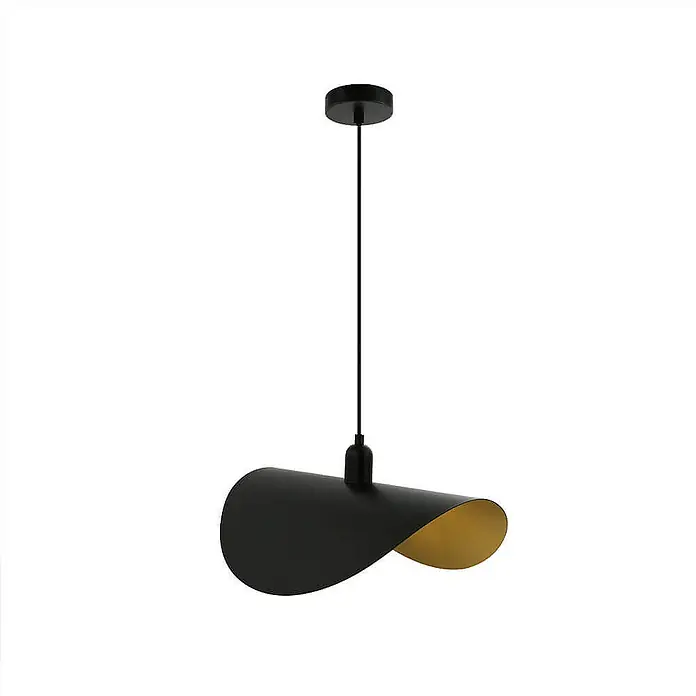 Home Deluxe Pendelleuchte RONA - 60 W, Schwarz, Schwarz, E27