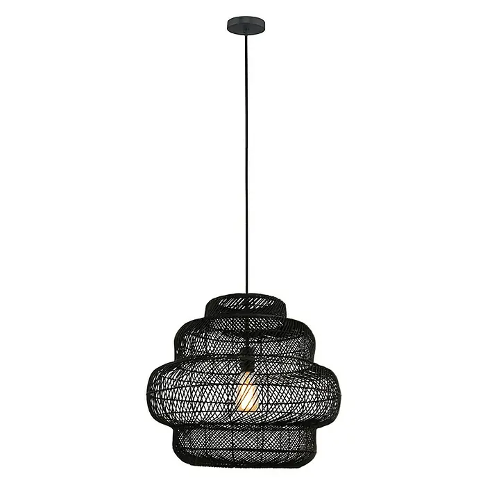 Home Deluxe Pendelleuchte SIA - 60 W, Schwarz, Schwarz, E27