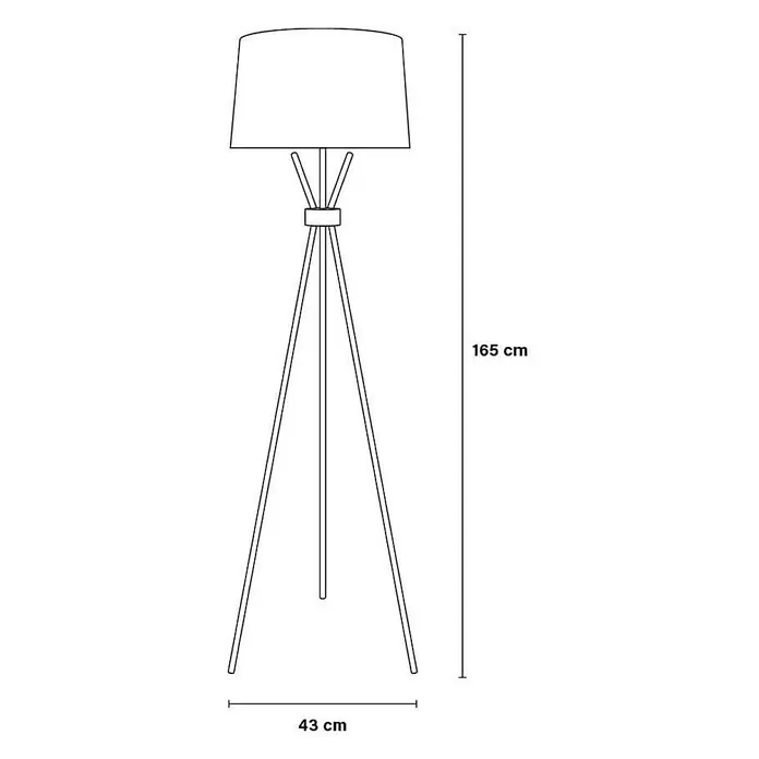 Home Deluxe Stehleuchte LUNA - 60 W, Höhe: 165 cm, Schwarz, Schwarz/Gold, E27