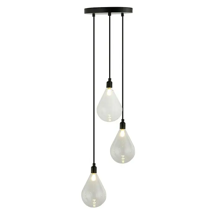 Home Deluxe Pendelleuchte CELIA - 40 W, L x B x H: 25 x 25 x 120 cm, Transparent, Transparent, G9