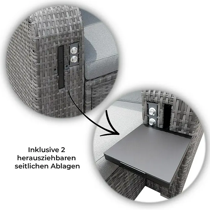 Home Deluxe Strandstuhl HOLBY inkl. Regenabdeckung - Grau