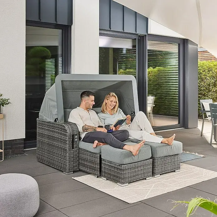 Home Deluxe Strandstuhl HOLBY - Grau