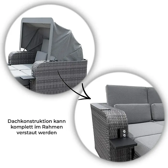 Home Deluxe Strandstuhl HOLBY - Grau