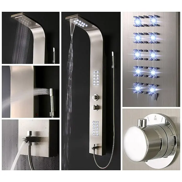 Home Deluxe Duschpaneel ORINOCO - Silber