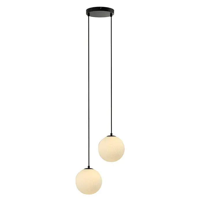 Home Deluxe Pendelleuchte SUNA - 40 W, L x B x H: 20 x 36 x 200 cm, Weiß, Weiß, G9
