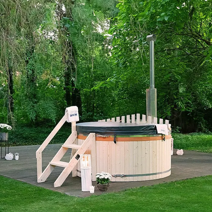 Home Deluxe Hot Tub SKANDI L Größe: L - 210 cm, Natur