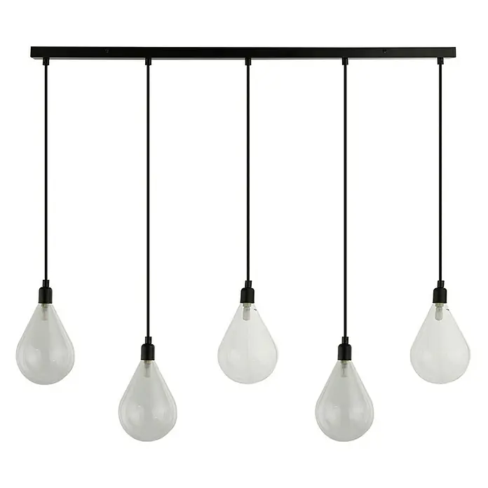 Home Deluxe Pendelleuchte CELIA - 60 W, L x B x H: 13 x 106,5 x 120 cm, Transparent, Transparent, G9