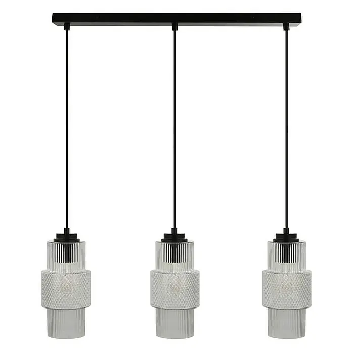 Home Deluxe Pendelleuchte YUKI - 60 W, L x B x H: 4 x 62,5 x 120 cm, Transparent, Transparent, E27