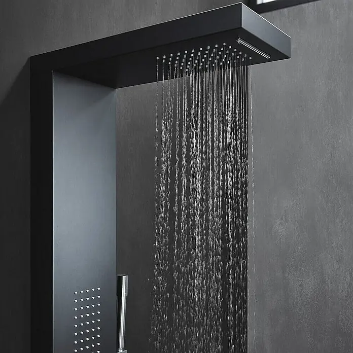 Home Deluxe Duschpaneel CASCATA - Schwarz