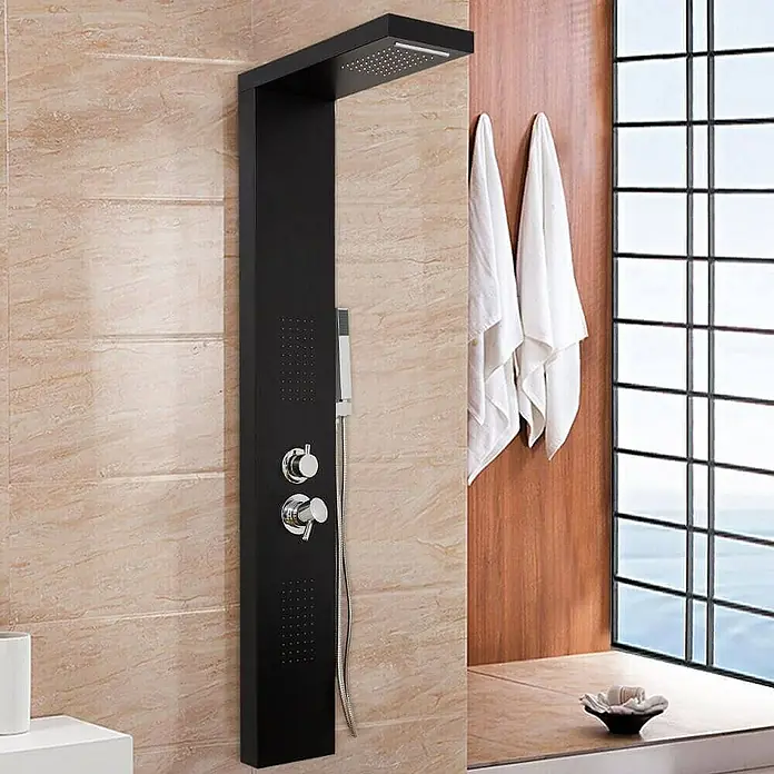 Home Deluxe Duschpaneel CASCATA - Schwarz