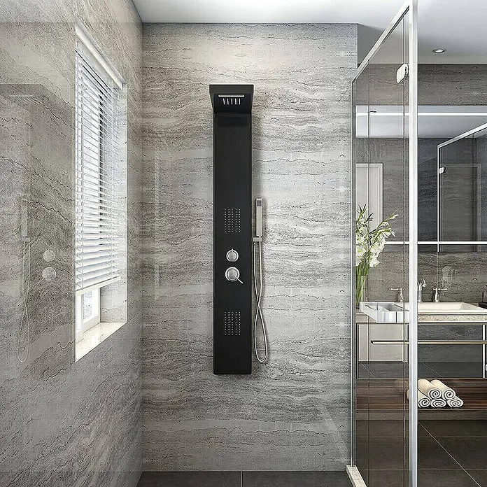Home Deluxe Duschpaneel CASCATA - Schwarz