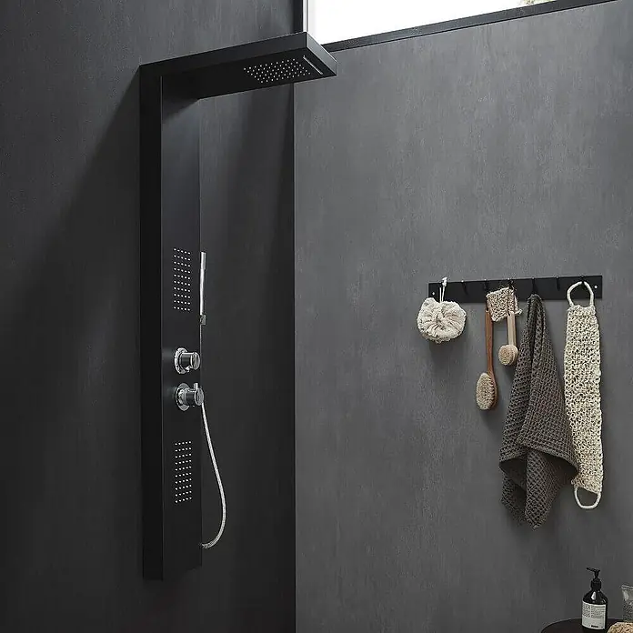Home Deluxe Duschpaneel CASCATA - Schwarz