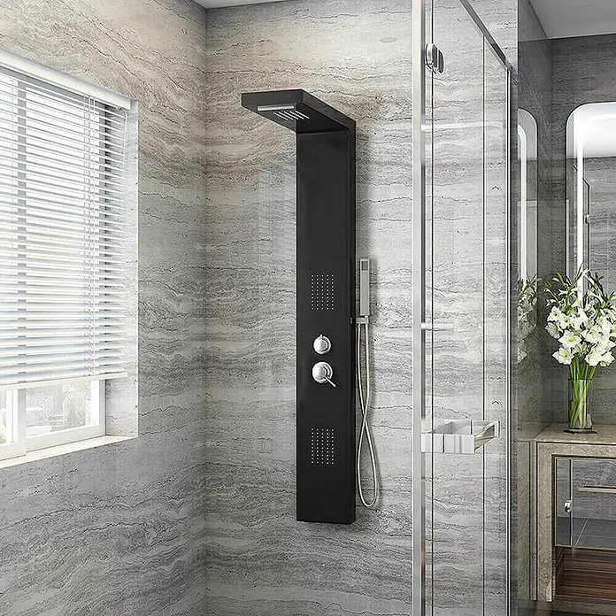 Home Deluxe Duschpaneel CASCATA - Schwarz
