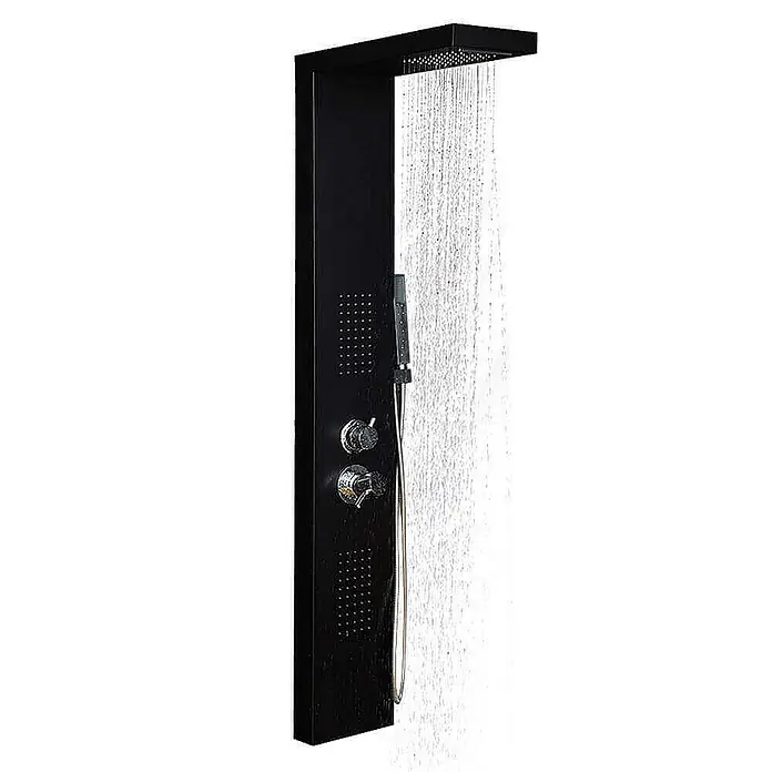 Home Deluxe Duschpaneel CASCATA - Schwarz