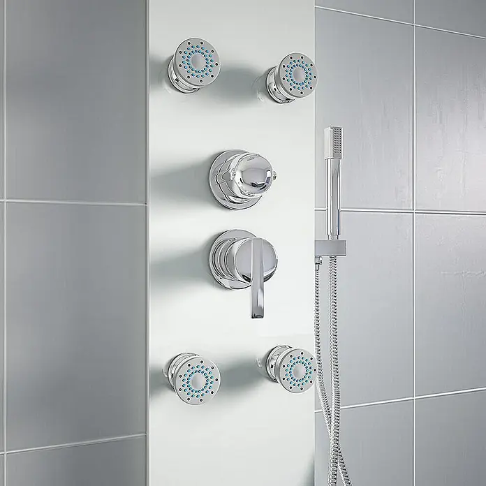 Home Deluxe Duschpaneel DIVE - Höhe: 150 cm, Weiß