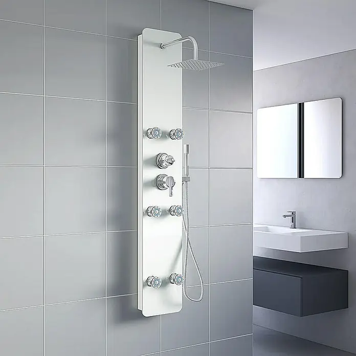 Home Deluxe Duschpaneel DIVE - Höhe: 150 cm, Weiß