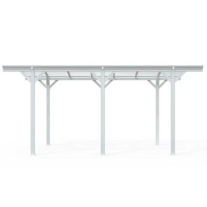 Home Deluxe Carport FALO Farbe: Weiß - Außenmaß inkl. Dachüberstand (B x T): 3 x 5,05 m, Einzelcarport, Weiß