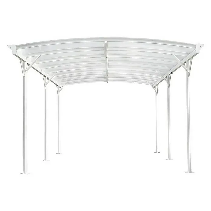 Home Deluxe Carport FALO Farbe: Weiß - Außenmaß inkl. Dachüberstand (B x T): 3 x 5,05 m, Einzelcarport, Weiß