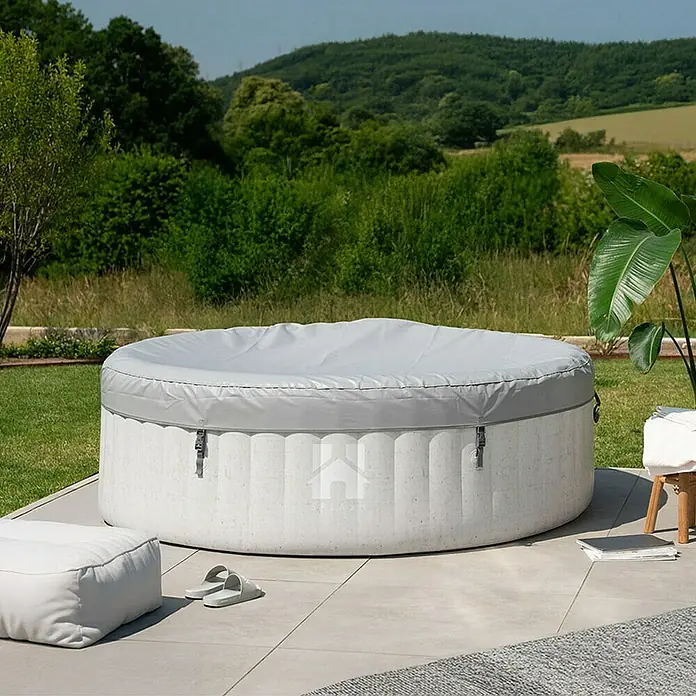 Home Deluxe Whirlpool Abdeckung CAPE SPLASH Farbe: Grau - Grau