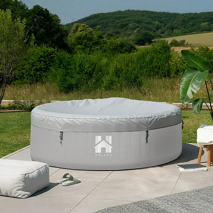 Home Deluxe Whirlpool Abdeckung CAPE SPLASH Farbe: Grau - Grau