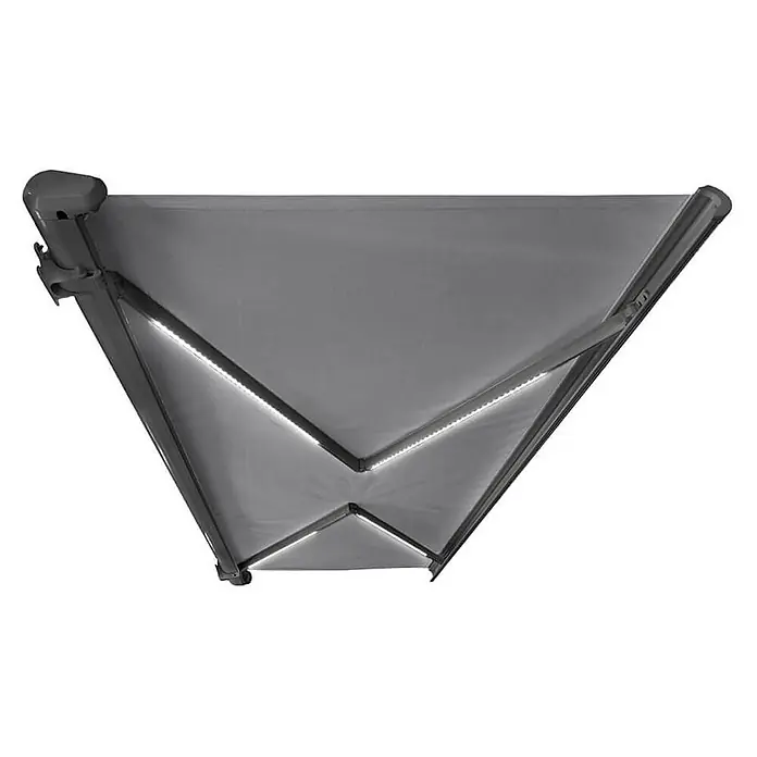 Home Deluxe LED-Vollkassettenmarkise ELOS - Anthrazit - 350 x 250 cm - 
