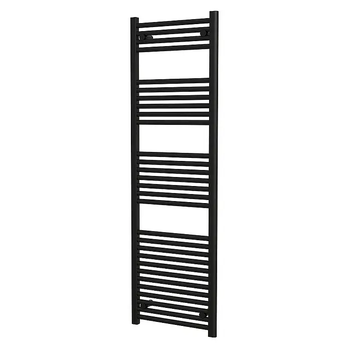 Interpromo Badheizkörper Sonora 60x140cm Schwarz - Handtuchheizkörper Heizkörper Bad mit Wandmontage - B x H: 60 x 140 cm, Mattschwarz