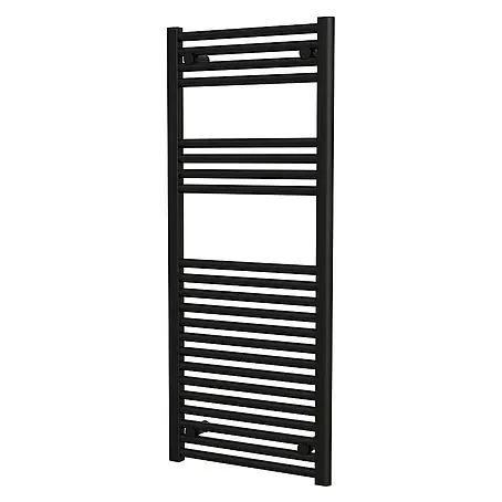 Interpromo  Badheizkörper Sonora 50x120cm Schwarz - Handtuchheizkörper Heizkörper Bad mit Wandmontage
