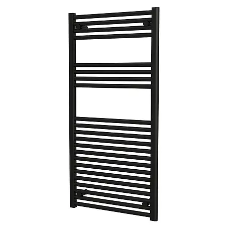 Interpromo  Badheizkörper Sonora 50x140cm Schwarz - Handtuchheizkörper Heizkörper Bad mit Wandmontage