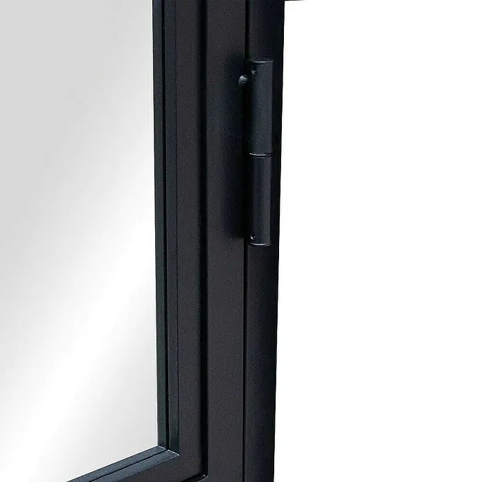 Inova Zimmertür Glasdrehtür ESG Glastür Komplettset 830 x 2115 Klarglas Griffstange R - 830 x 2.115 mm, DIN Anschlag: Rechts, Schwarz