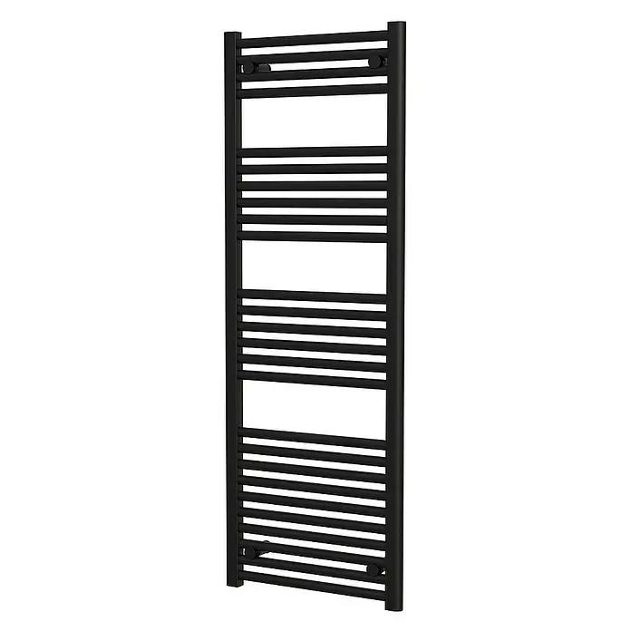 Interpromo Badheizkörper Sonora 50x160cm Schwarz - Handtuchheizkörper Heizkörper Bad mit Wandmontage - Mattschwarz