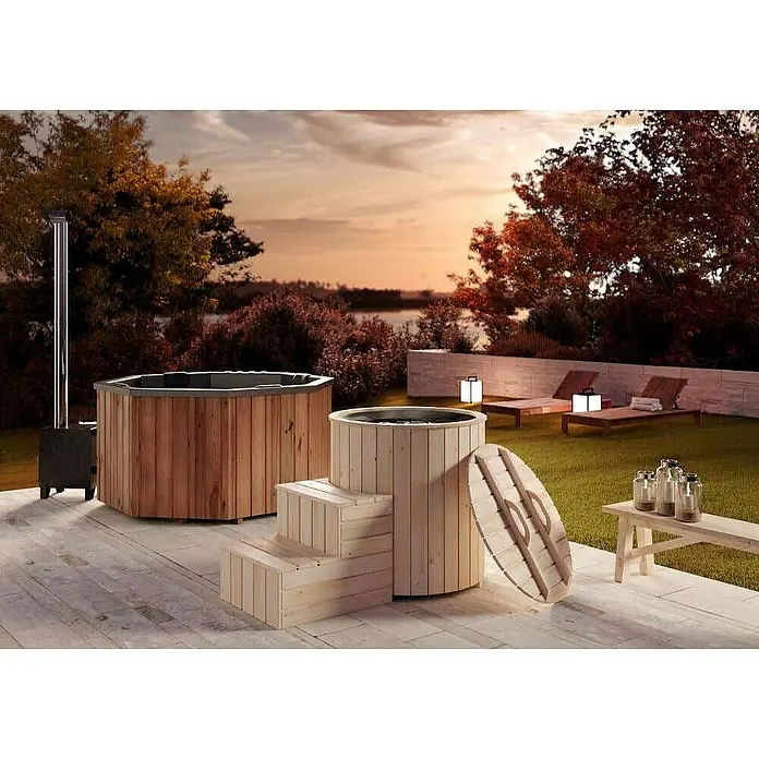 FinnTherm Hot Tub Cold Tub - Nordische Holz, Naturbelassen