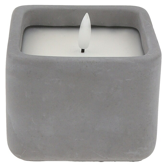 Hofer LED-Kerze Elara (L x H: 10 x 7,6 cm, Grau) | BAUHAUS