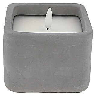 Hofer LED-Kerze Elara (L x H: 10 x 7,6 cm, Grau)
