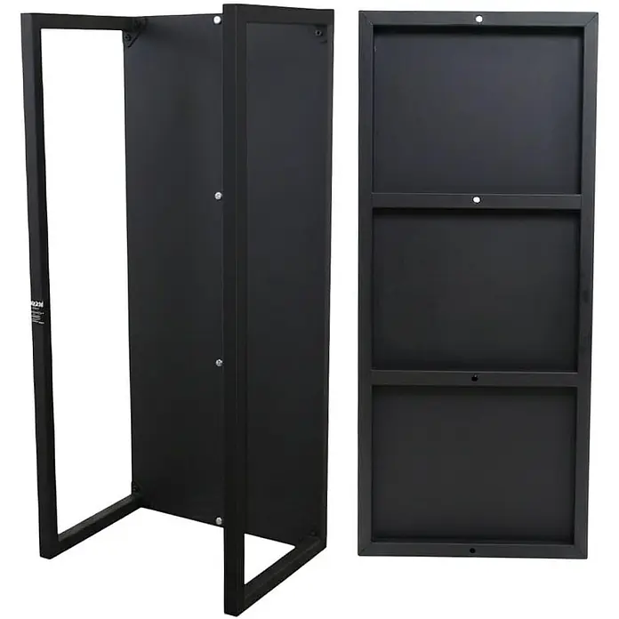 Proregal Kaminholzregal - 31 x 31 x 92 cm, Stahl, Schwarz