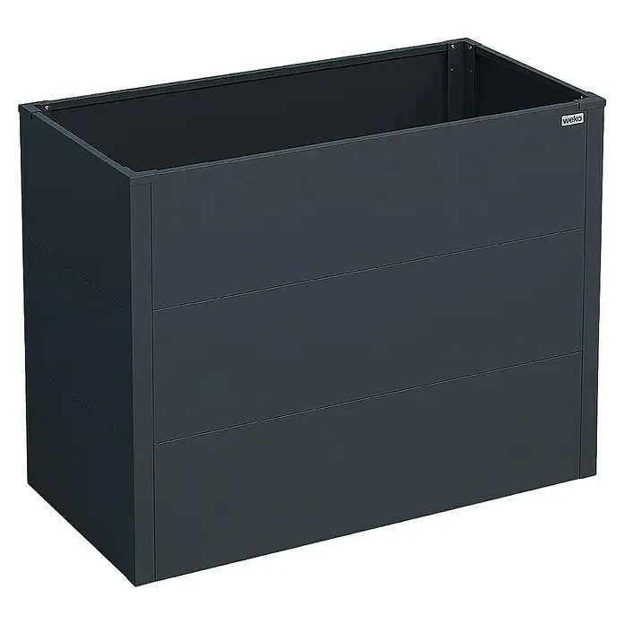 Weka Hochbeet Gary - 100 x 50 x 77 cm, Metall, Anthrazit - Die WEKA Stahl-Hochbeetanlage in Anthrazit bietet eine robuste und stilvolle Lösung für den Garten, ideal für Gemüse und Blumen.