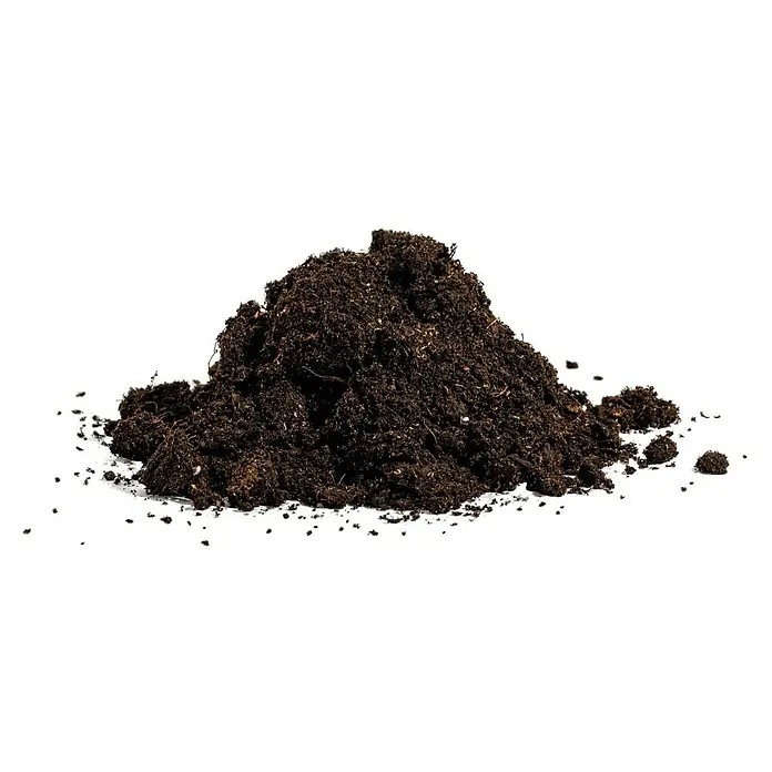 Gardol Zimmerpflanzenerde - 1 Sack, 10 l - Nahaufnahme von loser, dunkler Blumenerde, perfekt für Gartenprojekte und zur Verbesserung der Bodengesundheit.
