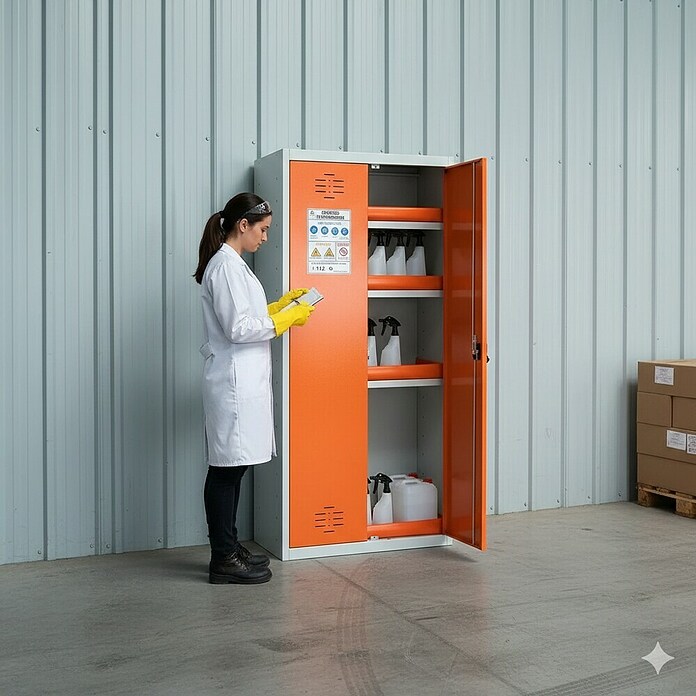 Simonrack Armario para sustancias peligrosas (L x An x Al: 40 x 80 x 180 cm, Específico para: Productos fitosanitarios, Completamente montado) | BAUHAUS